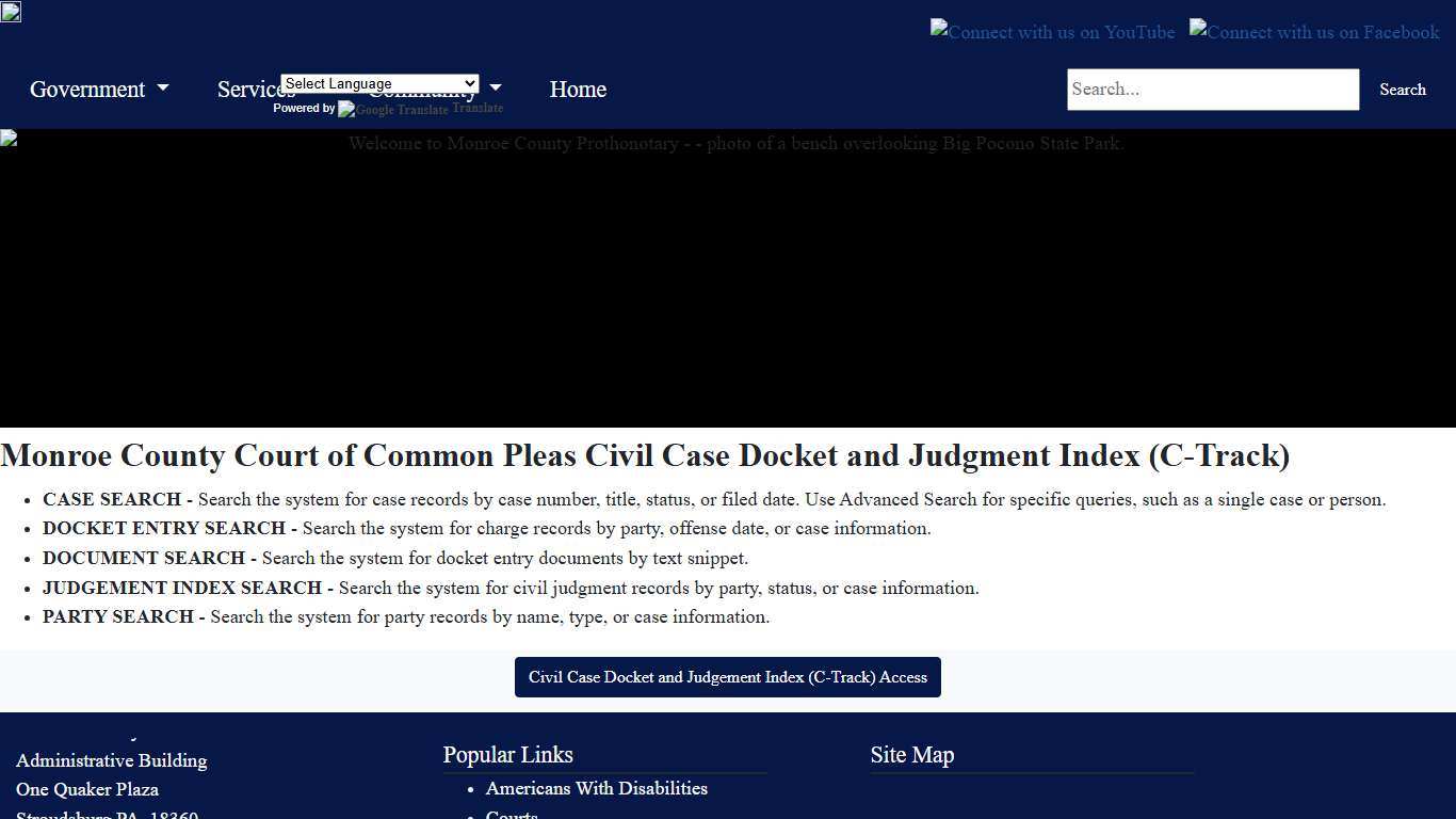 Monroe County - C-TrackSearch